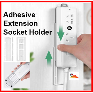 Adhesive Extension Socket Plug Power Strip Holder Tape [1 Pack]