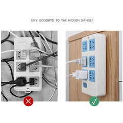 Adhesive Extension Socket Plug Power Strip Holder Tape [1 Pack]