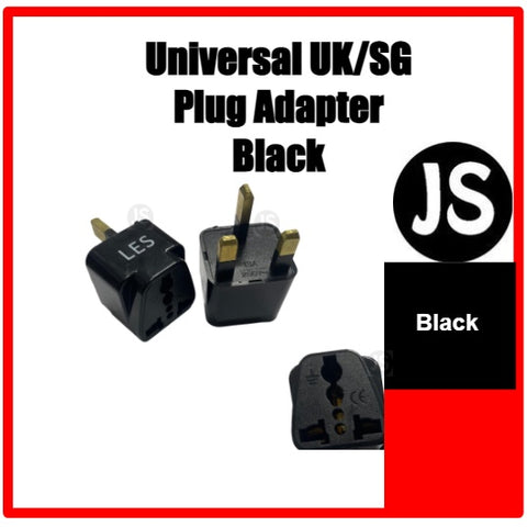 Image of (5/10 Pieces) Universal UK/SG 3 Pin Socket Plug Travel Adapter (White/Black)