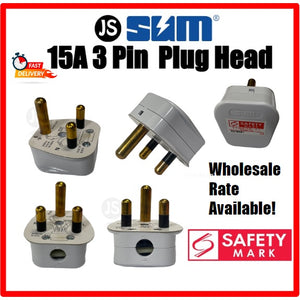 15A Plug Top Head Cord Grip with Singapore Safety Mark