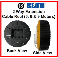 SUM 2 Way Extension Cable Reel (5, 6 & 9 Meters) With Safety Mark