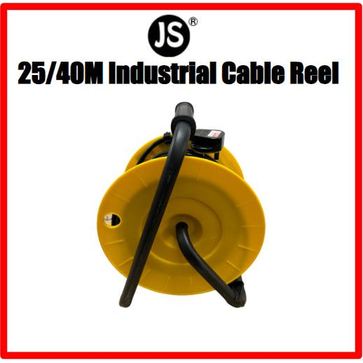 13A 4 Way Industrial Extension Cable Reel (25/40m)