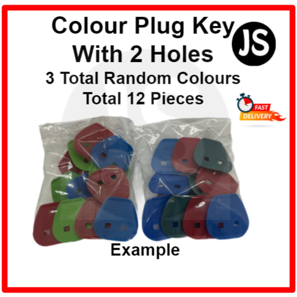 Ultimate Socket Plug Key 2 Pin To 3 Pin Uk Standard Adaptor (11 Combinations) - White, Colours, Black