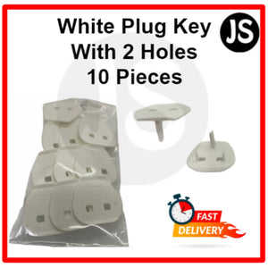 Ultimate Socket Plug Key 2 Pin To 3 Pin Uk Standard Adaptor (11 Combinations) - White, Colours, Black